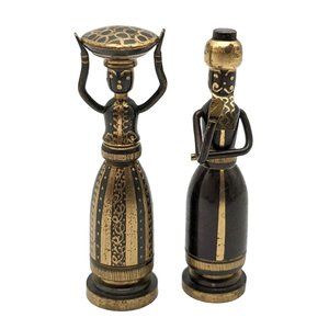 Judaica Hans Teppich Biblical Figurines 2 Inch Signed Set of 2 Israel